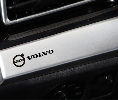 VOLBOZ 8 Stück Auto Emblem Aufkleber für Volvo S60/S90/C40/XC40/XC60/V60, Buchstaben Emblem Aufkleber, Auto Body Abzeichen Sticker, Logo Abzeichen Styling Dekorationsaufkleber,A Black von VOLBOZ