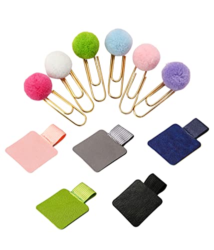 5 Stück Stiftschlaufe Selbstklebend, mit 6 Büroklammern,Elastischer Stifthalter aus Leder, Stiftschlaufe Pen Holder mit Elastische Schlaufe Selbstklebend Stiftschlaufe für Notebook, Planer, Kalender von VOLLGUFEN