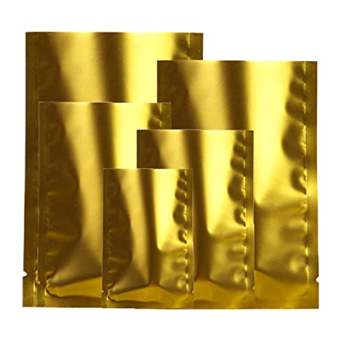 VOLWCO Alubeutel 20 stücke Aluminiumfolie Mylar Tasche Candy Paket Beutel Vakuum-versiegelung Lebensmittel Lagerung Paket, Vakuumbeutel Verpackung for Lebensmittel, Gold(20x30cm) von VOLWCO