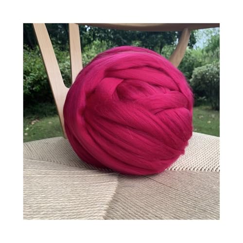 VONCYKI 1000 g/Knäuel, weiche Merinowolle, Stricken, Decke, dick, grobe Garne, Handstricken, Spinnen, Häkeln, Nähgarn (Hot Pink) von VONCYKI