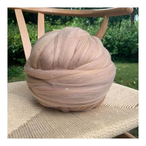 VONCYKI 1000 g grobe Wolle, Handstrickdecke, Armstrickdecke, Kunstwolle, super grobe Wolldecke, Linie, grob (Violett) von VONCYKI