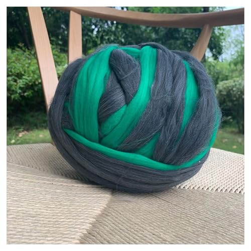 VONCYKI 1000 g grobe Wolle, Handstrickdecke, Armstrickdecke, Kunstwolle, super grobe Wolldecke, grob (Silber) von VONCYKI