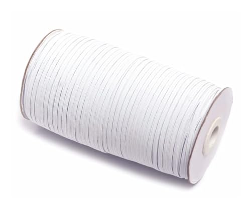 VONCYKI 30/90/180meters Elastic Bands White and Black 6/8/10/12/15/20mm Polyester Elastic Bands for Clothes Garment Sewing Accessories(White,8mm 90meters) von VONCYKI