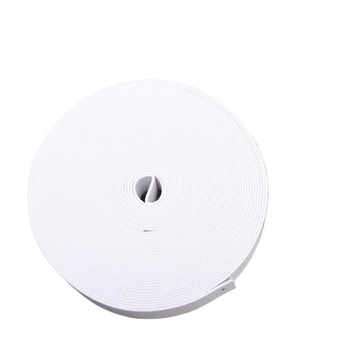 VONCYKI 5 Meters 3/6/9/12/15/25/30/35/40MM White/Black Nylon Highest Elastic Bands Garment Trousers Sewing Accessories DIY(White,10M_25MM) von VONCYKI