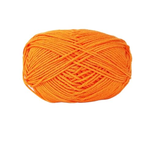 VONCYKI 50 g/Set, weiches Milch-Baumwollgarn für Häkelgarne zum Stricken, Wolle, DIY, Handwerk, Pullover, Mütze, Wolle, Handstricken, 15 Mandarine von VONCYKI