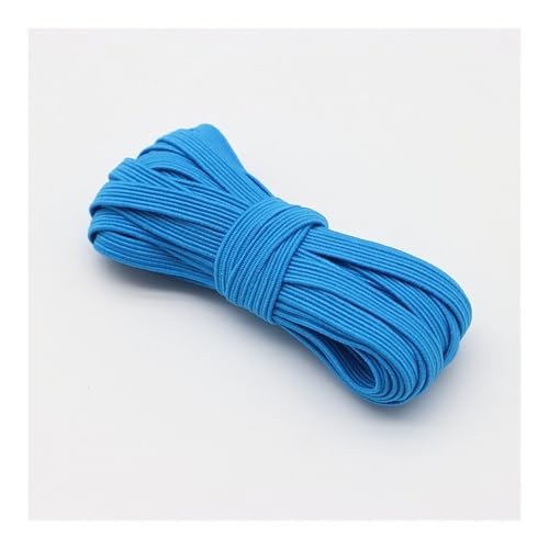 VONCYKI 5m 10m 20m 40m 90m Elastic Elastic Band 6mm Color Sewing Household Rubber Band Elastic Band Garment Sewing Accessories(Lake Blue,150m Whole Volume) von VONCYKI