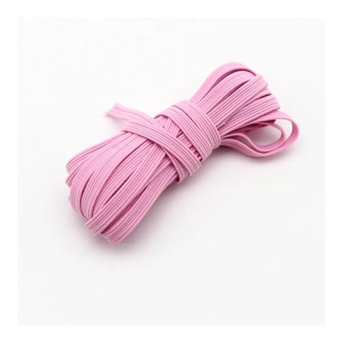 VONCYKI 5m 10m 20m 40m 90m Elastic Elastic Band 6mm Color Sewing Household Rubber Band Elastic Band Garment Sewing Accessories(Light Pink,10 Meters) von VONCYKI