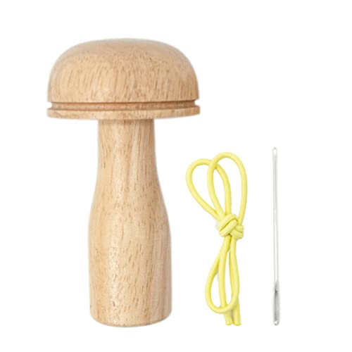 Stopfzubehör Set Stopfen Stickerei Kit Holz Stopfen Pilz Kit Niedlich DIY Holz Stopfen Aufbewahrung Pilz Nadelfaden Set von VONGLYHOO