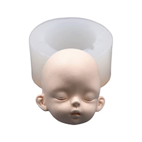 VONNST Silikonform mit 3D-Puppenkopf für Babygesicht, Tongesichtsform, Cartoon-Charakter-Form, Puppengesichtsform, Bastelform für Puppenherstellung von VONNST