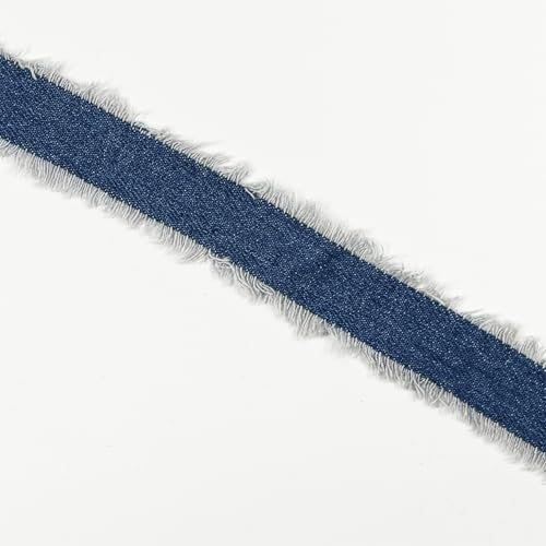 Jeansband, Stoff, Jeansschleifen, Band für DIY, Basteln, Haarspange, Bekleidungszubehör und Nähdekorationen, 4 m (blau) von VOOMOLOVE