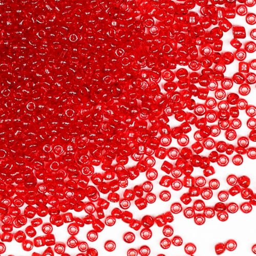 Rocailles-Perlen für die Schmuckherstellung, 3 mm, 110 g, ca. 3200 Stück, 8/0 Glas-Bastelperlen für die Herstellung von Ohrringen, Armbändern, Anhängern, Taillenschmuck, selbstgemachte von VOOMOLOVE