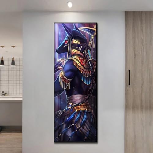 5D Diamond Painting Ägypten Anubis Diamond Painting Kinder/Erwachsene, DIY Diamant Painting Bilder Dimondpaintin, Malen Nach Zahlen Erwachsene Crystal Arts für Home Wanddekoration Gifts 195 X 65cm, 2N von VORSAK