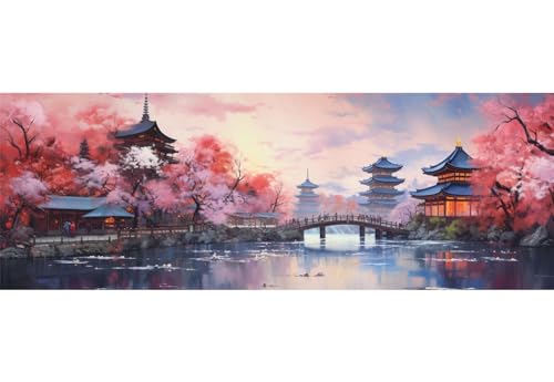 5D Diamond Painting Japan Landschaft Diamond Painting Erwachsene, DIY Diamant Painting Bilder Dimondpaintin, Malen Nach Zahlen Erwachsene Crystal Arts für Home Wanddekoration Gifts 300 X 100cm, 392N von VORSAK