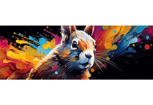 5D Diamond Painting Tier Eichhörnchen Diamond Painting Erwachsene, DIY Diamant Painting Bilder Dimondpaintin, Malen Nach Zahlen Erwachsene Crystal Arts für Home Wanddekoration Gifts 120 X 40cm, 133N von VORSAK