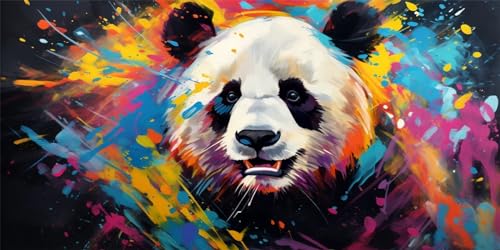 Diamond Painting Panda Diamond Painting Erwachsene Groß xxl (70 X 140cm) 5D Diamond Painting Diamant Painting Bilder DIY Malen Nach Zahlen Erwachsene Cross Stickerei für Wand Deko Aesthetic Gifts,J354 von VORSAK