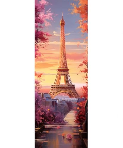 Herbst Eiffelturm Diamond Painting Erwachsene Groß xxl 180x60cm, DIY Malen Nach Zahlen Erwachsene, 5D Diamant Painting Bilder Kinder, Diamond Painting Cross Stickerei Craft, Wand Deko Aesthetic, 382M von VORSAK