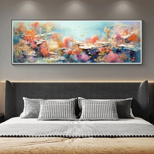 Meer Korallen Diamond Painting Erwachsene Groß xxl 165x55 cm, DIY Malen Nach Zahlen Erwachsene, 5D Diamant Painting Bilder Kinder, Diamond Painting Cross Stickerei Craft, Wand Deko Aesthetic, 202M von VORSAK