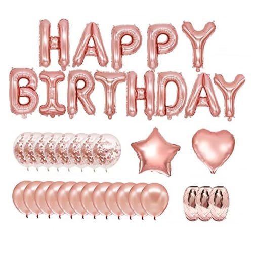 VOSAREA 1 Happy Birthday Paket Geburtstagsfeier Luftballons Party Dekorationen Buchstaben Ballon Girlande Luftballons Geburtstagsthema Stil Luftballons Party Ornamente von VOSAREA