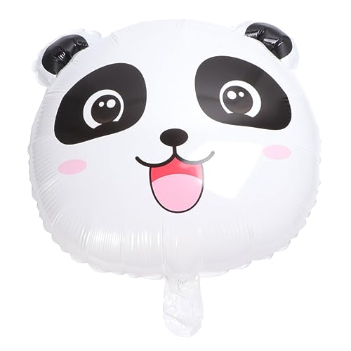 VOSAREA 1 Satz 20 Stück Riesenpanda Aluminiumfolienballon Panda Dekoration Cartoon Folienballons Panda Folienballon Partyballon Tierfolienballon Kopfballon Aluminiumfolie Schwarz von VOSAREA