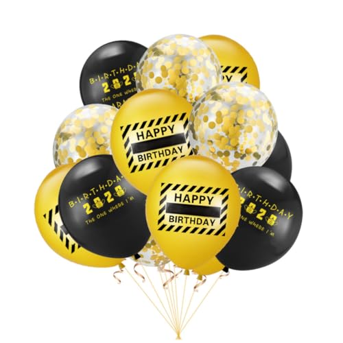 VOSAREA 1 Satz 30 Stück Quarantäne Geburtstagsballons Alles Zum Geburtstag Ballons Geburtstagsfeierzubehör Gedenkballons Jubiläumsparty Ballons Konfetti Geburtstagsballons Schwarz von VOSAREA