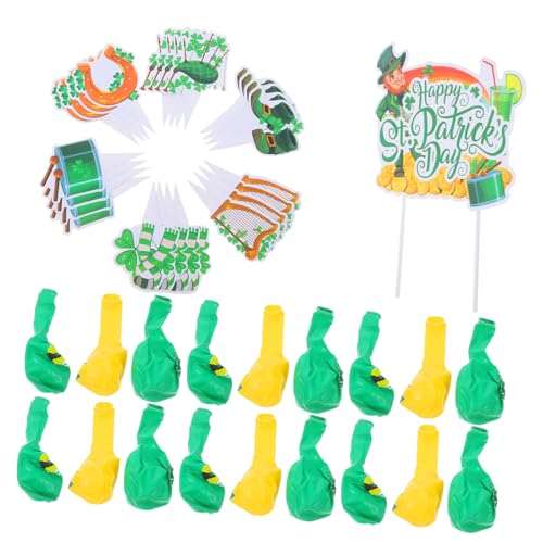 VOSAREA 1 Satz Kleeblatt-partydekorationen Blasendekoration Ballongirlande St Patricks Day Hose Patricks Day Dekorationen Kuchendekoration Ballondekoration Runder Dampfgarer Gummi Green von VOSAREA