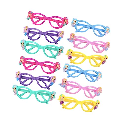 VOSAREA 1 Satz Partyzubehör Party Brillengestell Kinder Sonnenbrille Party Brille Meerjungfrau Partygeschenke Sonnenbrille Für Kinder Lustige Brille Meerjungfrau Kostüm 12 Stück von VOSAREA