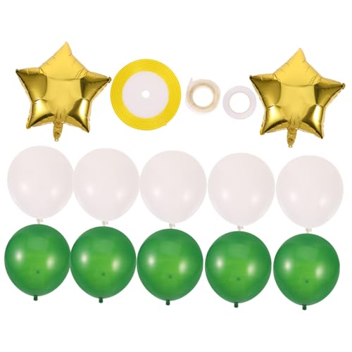 VOSAREA 1 Satz Weihnachtsbaum Weihnachtsfeier Liefert Ballons Mit Goldenen Sternen Weihnachtsfeier-dekoration Christbaumschmuck Metallisch Weiße Luftballons Green Aluminiumfolie von VOSAREA