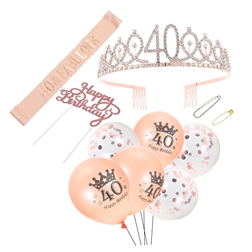 VOSAREA 1 Set Geburtstag Schultergurt Set Mama Dekorationen Rose Pin Geburtstag Riemen Hochzeit Dekorationen Frauen Geburtstag Party Dekorationen Geburtstag Party Schärpe Roségold von VOSAREA