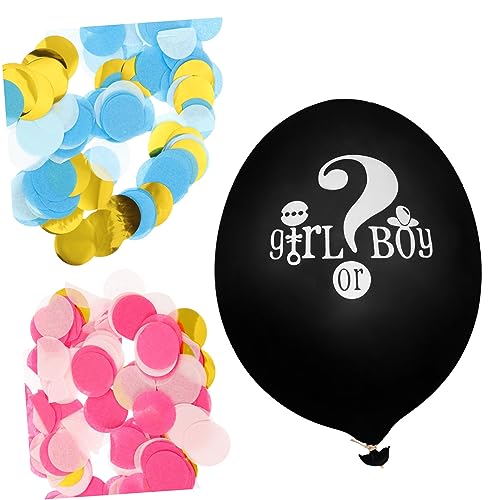 VOSAREA 1 Set Konfetti Geschlecht Offenbaren Geschlecht Offenbaren Luftballons Geschlecht Offenbaren Partyzubehör Partyballons Ballon Konfetti Ballons Duschballons Riesenballons Papier von VOSAREA