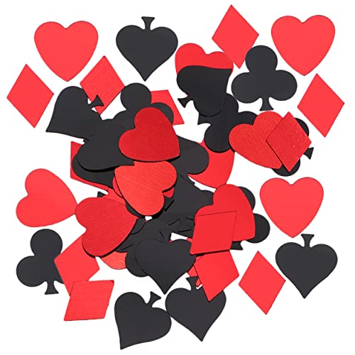 VOSAREA 1 Set Tropfpapierschrott Glitzer Herz Konfetti Poker Streudekoration Hochzeit Tischdekoration Pokerreste Dekor Konfetti Hochzeitstisch Konfetti Esstisch Dekoration Harz von VOSAREA