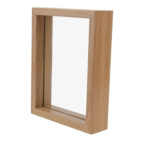 VOSAREA 1 Stück Holz Foto Doppelbild Foto Dekor Foto Desktop Foto Vintage Dekor Doppelseitiges Foto Individuelle Bilderrahmen Retro Dekor Glas Beige von VOSAREA