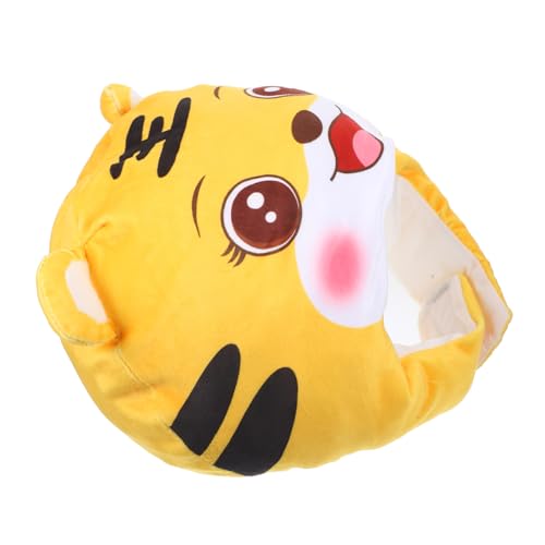 VOSAREA 1 Stück Tiger Kopfbedeckung Hut Kostüm Löwenkopf Hut Cartoon Tiger Hut Lustiger Partyhut Tier Cosplay Plüschkappe Cosplay Zubehör Alberner Hut Partyhüte Für Kinder von VOSAREA