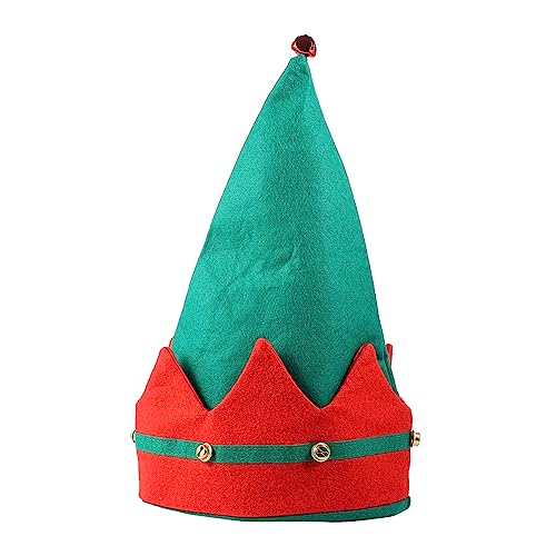 VOSAREA 1 X Hut Filzhut Cosplay Kostüm Weihnachtsparty Zubehör Kinder Weihnachtshut Pompon Hut Kinderkostüm Mütze Mädchen Hut Weihnachts Party Hüte Roter Goldener Samt von VOSAREA