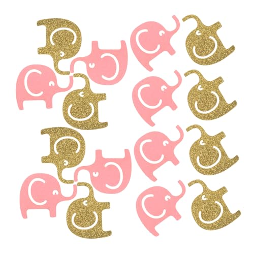 VOSAREA 1 -geburtstagskonfetti Babyparty Konfetti Zubehör Für Die Babyparty Elefanten-babyparty-konfetti Tischdekorationen Für Die Babyparty Tafelaufsatz Elefant Papier Rosa von VOSAREA