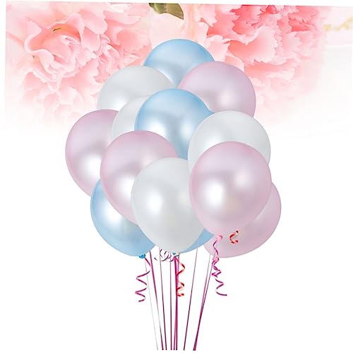 VOSAREA 100 Stück Latex Luftballons Hochzeitsballon Regenbogen Luftballons Helle Luftballons Perlmutt Luftballons Fotoautomaten Ballon Bonbonfarben Ballon Feier Ballon von VOSAREA