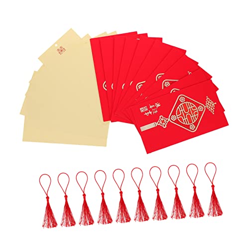 VOSAREA 10St Hochzeitseinladung die chinesen wedding card lovence Einladungskarten zur Hochzeitsfeier Einladungskarten aus Papier briefumschläge Geschenkkarte Einladungskarten rot von VOSAREA