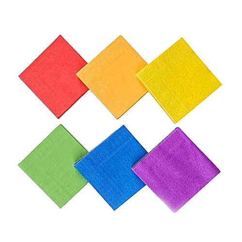 VOSAREA 120St bunte Serviette papierhandtücher einwegtücher partydeko einschulung partydekoration Papierservietten party sachen Partyserviette Kosmetiktücher für Partys papierhandtuch von VOSAREA