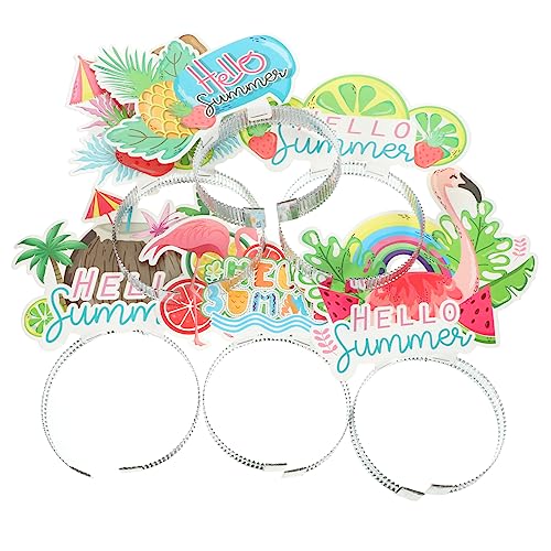 VOSAREA 12St Haarschmuck im Hawaii-Stil Kinder stirnbänder Sommer Ananas Haarband partydekoration Party Decoration hawaiianische Party-Cosplay-Stirnbänder Stirnband im Hawaii-Stil Plastik von VOSAREA