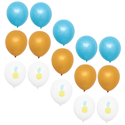 VOSAREA 15 Stück Ananas Latex Ballon Dekorativer Ballon Flamingo Dekorationen Party Deko Ballons Geburtstagsballons Gastgeschenke Strand Party Ballons Ballons Hawaii Party von VOSAREA