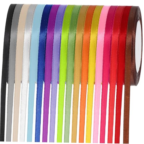 VOSAREA 18 Rollen Verpackungsband Seilband Geschenkpapierband Band Masse Wickelband Dekoratives Band Geschenkbänder Band Für Band Zum Verpacken Von Geschenken Polyester von VOSAREA