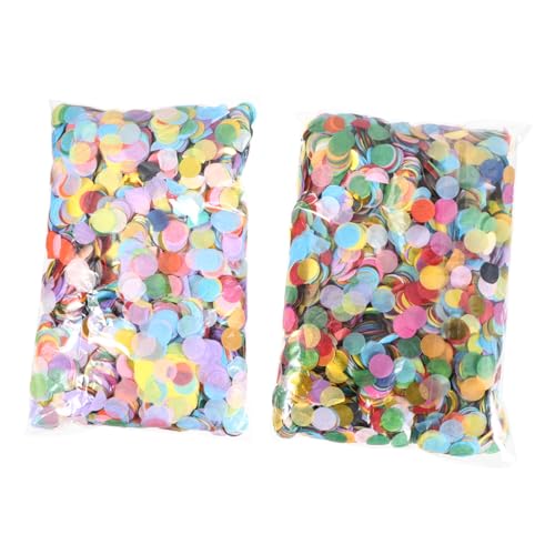 VOSAREA 100g Bunte Papier Handwerk Zubehör Runde Glitter Konfetti Hochzeit Party Konfetti Kreise von VOSAREA