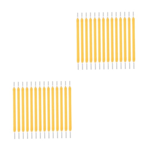 VOSAREA 2 Sätze Glühbirnenfaden Led-lampenfäden Hartes Led-filament Glühfaden Zur Reparatur Einer Led-glühbirne Glühbirnen-glühfadenmasse Led-hartfilamentmasse Yellow Keramik 30 Stück * 2 von VOSAREA