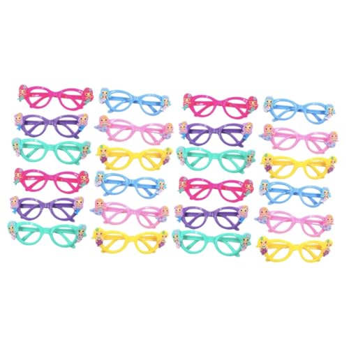 VOSAREA 2 Sätze Meerjungfrau Brille Lustige Brille Meerestier Brille Sommer Strandbrille Süße Sonnenbrille Luau Partyzubehör Party Kostüm Sonnenbrille Meerjungfrau Party 12 Stück * 2 von VOSAREA