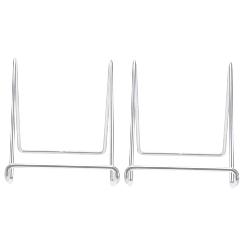 VOSAREA 2 Stück Eisen Halterung Platten Display Rack Pfannendeckel Halter Stabile Display Halterung Handy Ständer Tisch Display Ständer Platten Display Halter Würfel von VOSAREA