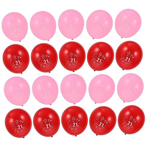 VOSAREA 20 Stk Geburtstag Luftballons Zahlenballon Dekorative Ballonparty Alles Zum Geburtstag Dekorationen Gedenkballons Einzigartige Partyballons Süße Partyballons Emulsion Rosa von VOSAREA