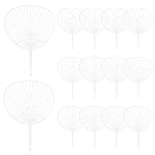 VOSAREA 20 Stück Uchiwa Fan DIY Kit - Japanische Handfächer Rahmen Blank Fan - Chinesischer Stil Fächer für DIY Basteln von VOSAREA