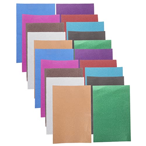 VOSAREA 20st Glitzerpapier Papier Schneiden Selber Machen Glitzerkarton Dekoratives Bastelpapier Geschenkpapier Bastelpapier Selber Machen Glitzerndes Bastelpapier Farbiges Bastelpapier von VOSAREA