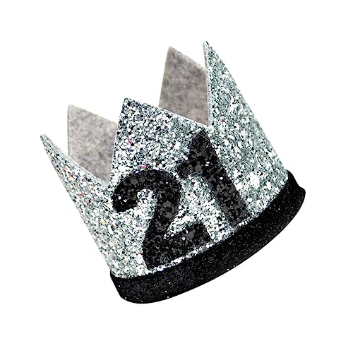 VOSAREA 21 Geburtstagskappe -Geburtstagsmütze Gefälligkeiten für Kleinkindergeburtstage Mini-Hut lustiger Partyhut party accessoires birthday crown Kronenhut zum Geburtstag Glitzerhut von VOSAREA