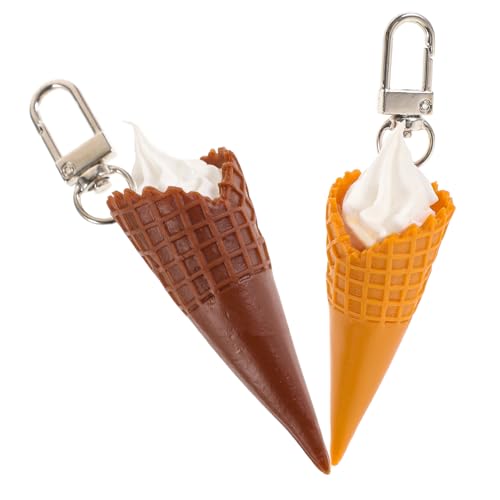 VOSAREA 2St Eis Schlüsselanhänger Partygeschenke zum Thema Eis Schlüsselanhänger mit Eisanhänger schlüsselanhänger kinder schlüsselanhänger für kinder Taschenanhänger für Handtaschen PVC von VOSAREA