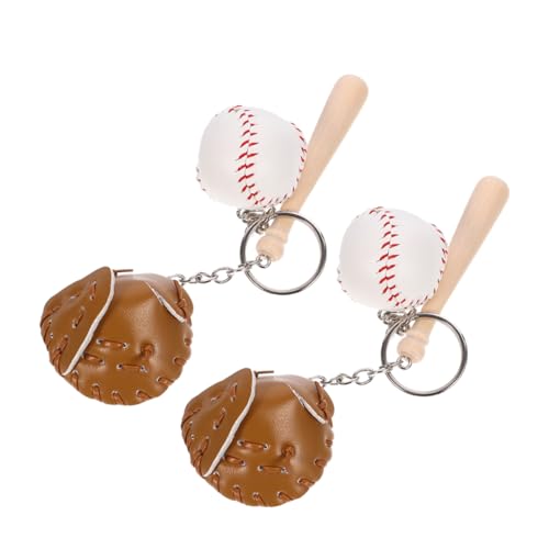 VOSAREA 2st Schlüsselanhänger Taschenanhänger Baseball- Baseball-schlüsselbundgeschenke Baseball-partygeschenke Für Kinder Schlüsselhalter Pu-leder von VOSAREA